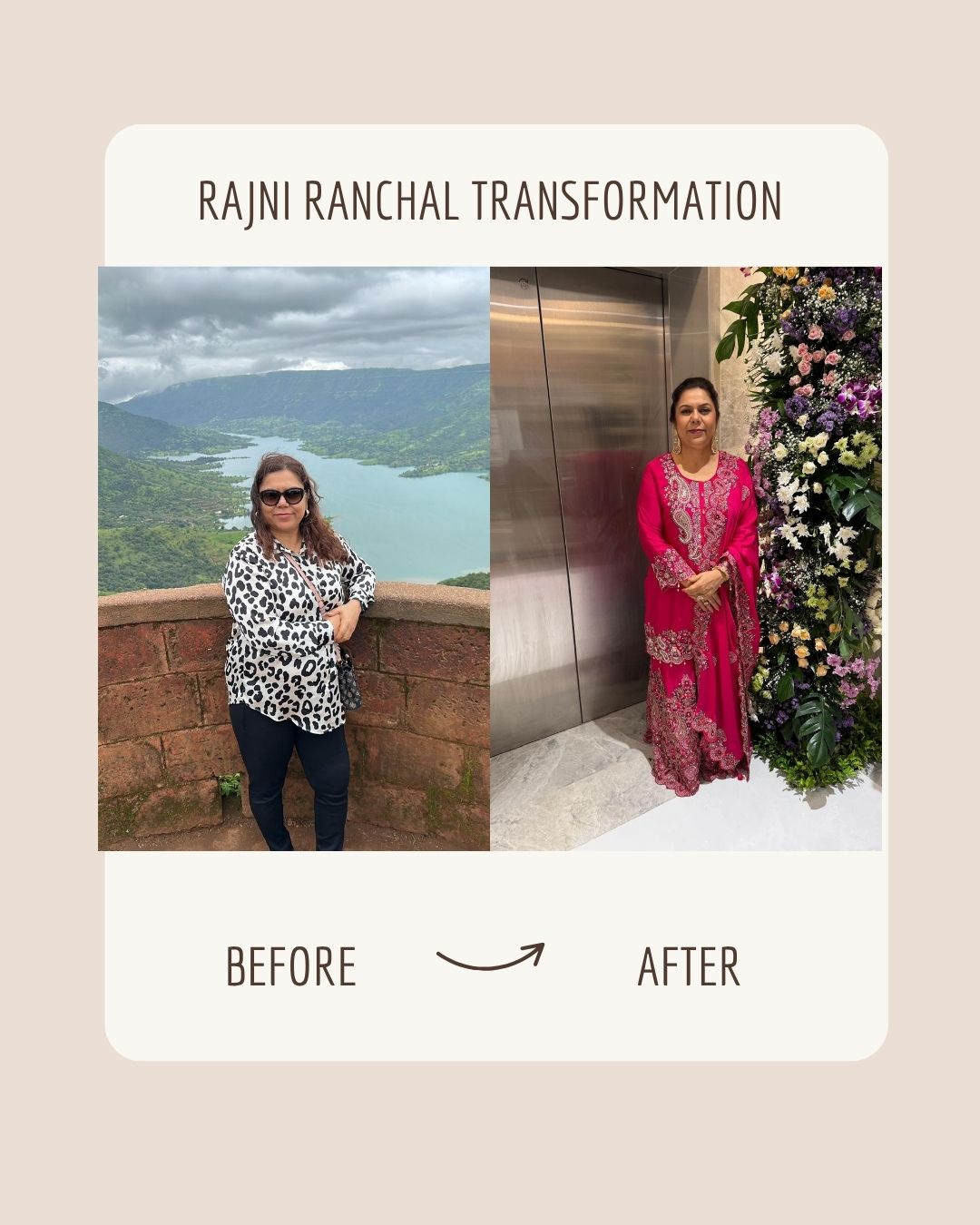 Rajni Ranchal before and after transformation